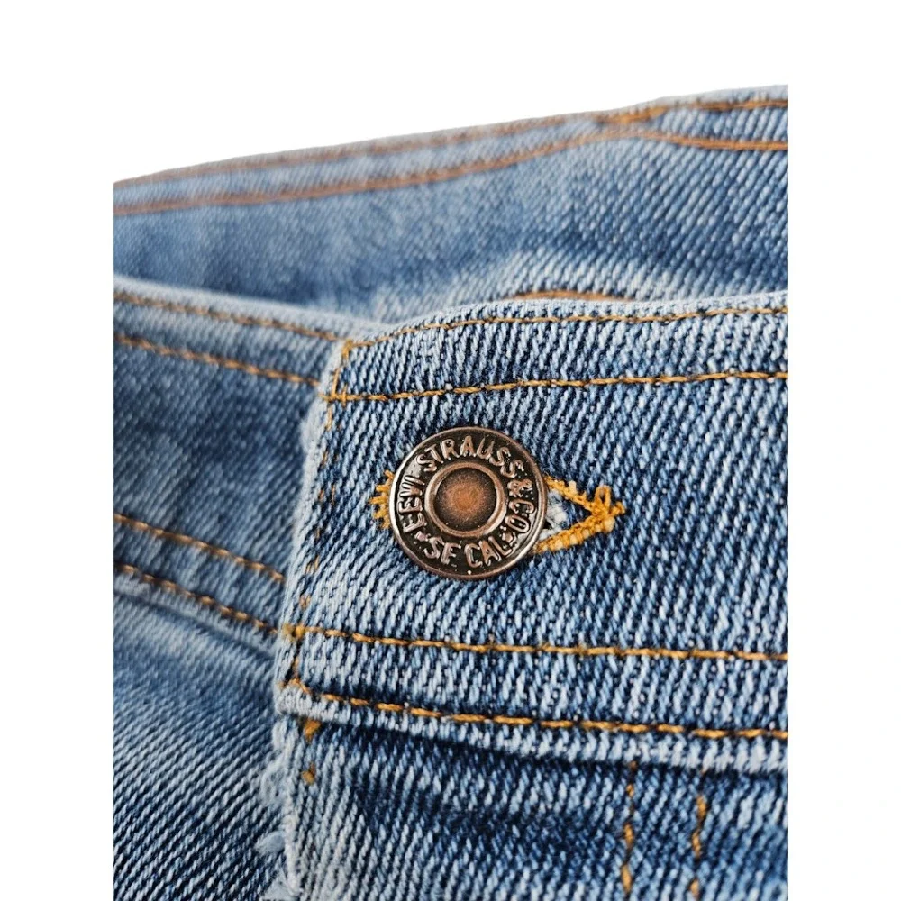 Vintage Levis Jeans Mens 40x30 Orange Tab Distressed USA Workwear Light Wash